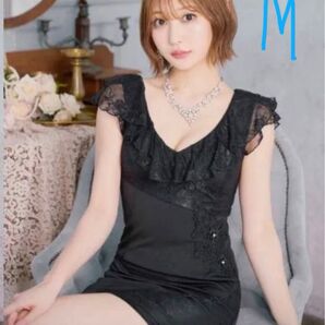 dazzy デイジーストア 新品未使用品 キャバドレス Mサイズ フラワー刺繍レース ブラック 完売品