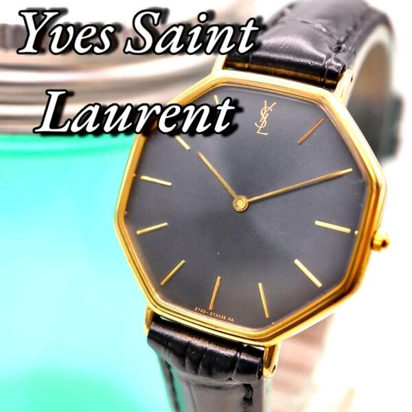 美品 Yves Saint Laurent オクタゴン メンズ腕時計 1142