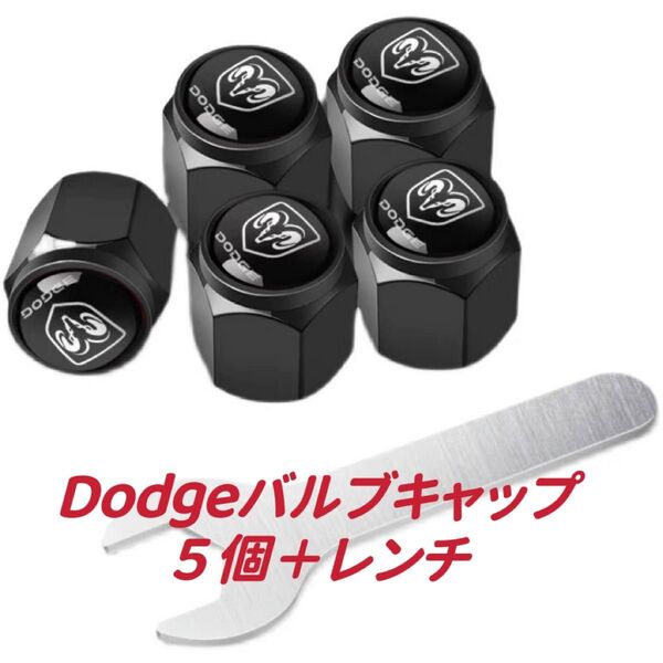 DODGE のロゴマーク入り 高級エアバルブキャップ タイヤバルブ ホイール タイヤ
