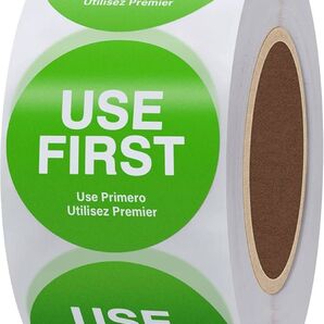 USE FirstレストランフードサービスFIFOラベル、38 mm、1巻500ラベル