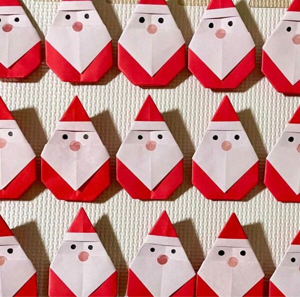 折り紙 ハンドメイド クリスマス 壁面 サンタクロース おりがみ 行事 ツリー 保育 製作