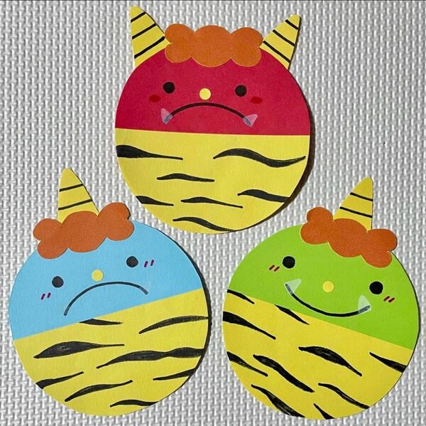 節分 壁面飾り 壁面 おに 2月 飾り付け 保育 製作 ハンドメイド 画用紙