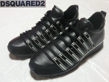 ★新品!! DSQUARED2 リッチでお洒落!!存在感抜群☆SNM0037 都会派オトナの今ドキ!!格上げ☆お目立ち♪秀逸ロゴラインスニーカー 27㎝＜42＞_画像1