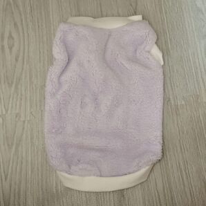イヌノハナ もこもこトレーナー 犬服 暖かい パープル 小型犬 シンプル M