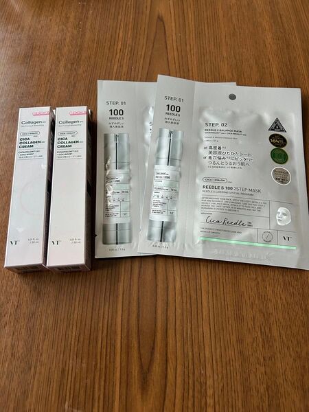 VT CICA コラーゲン クリーム 2個 & Cica Reedle リードルS 100 2ステップマスク2枚セット