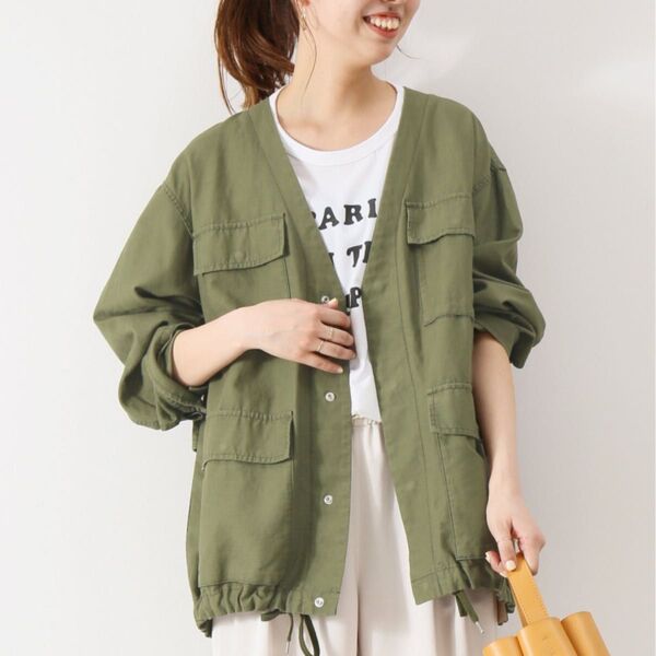 【Spick & Span】 ノーカラージャケット