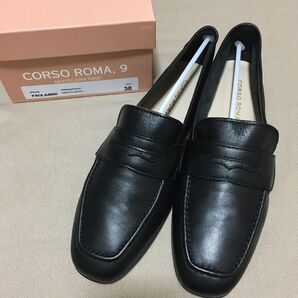 CORSO ROMA,9 /コルソローマ9 ローファー 38 黒