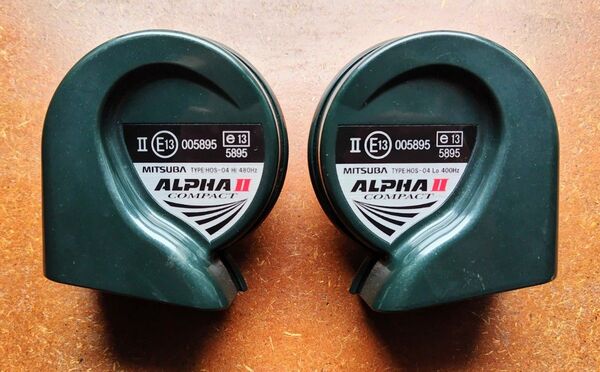MITSBA ALPHAⅡ HOS−04 ミツバ アルファホーン コンパクト クラクション 緑 軽自動車 HONDA ホンダ 中古