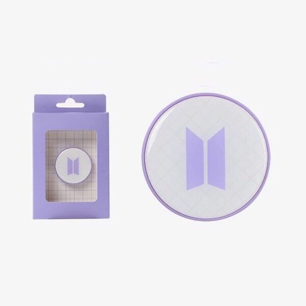 BTS Logo Phone grip 02_White スマホグリップ