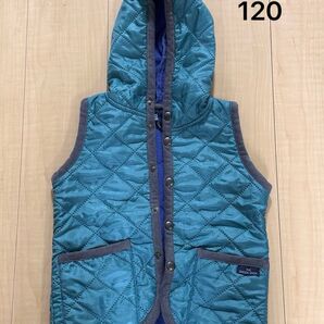 THE SMOCK SHOP キルティングベスト キッズ 120 グリーン