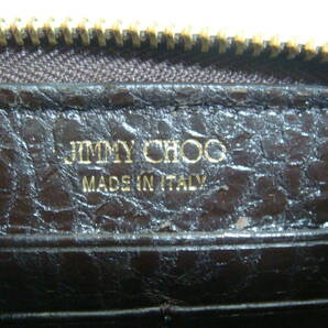 ジミーチュウ JIMMY CHOO チェーンストラップ付き ラウンドファスナー財布 鷹飼の画像7