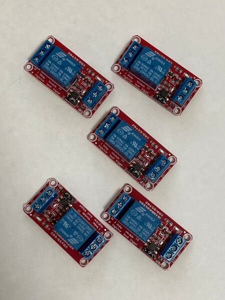 【新品】リレーモジュール 高低レベルトリガー 24V 1チャンネル 5個①