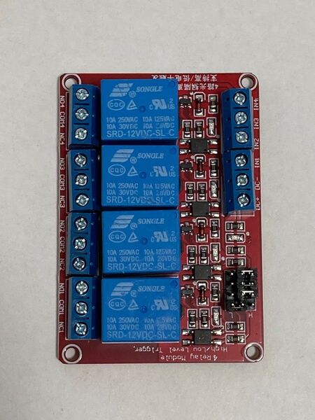 【新品】リレーモジュール 高低レベルトリガー 12V 4チャンネル 1個①