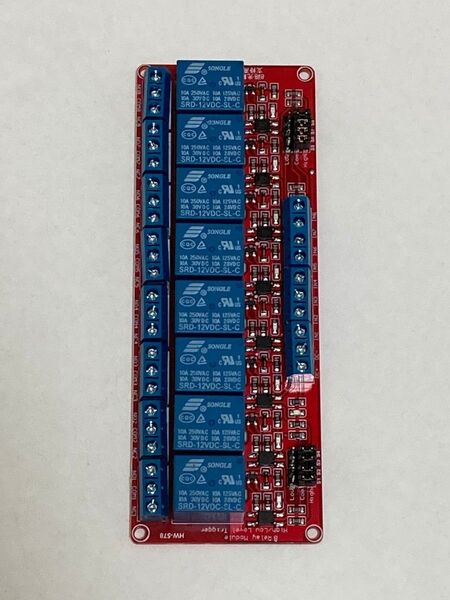 【新品】リレーモジュール 高低レベルトリガー 12V 8チャンネル 1個①