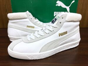 19年製 PUMA BASKET 68 MID プーマ バスケット ミッド MADE IN ROMANIA ルーマニア【369890-01】WHITE LEATHER ホワイト レザー 白 US10.5