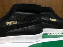 19年製 PUMA BASKET 68 MID プーマ バスケット ミッド MADE IN ROMANIA ルーマニア製【369890-02】BLACK LEATHER ブラック レザー 黒 US8.5_画像6