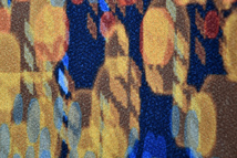 M-848★送料無料★超美品★URBAN RESEARCH DOORS アーバンリサーチ ドアーズ★ブルー＆オレンジ 膝丈スカート フリーサイズ_画像4
