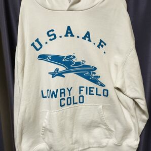 【Houston】パーカー ホワイト Lサイズ ヒューストン 【USED】