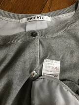 美品★RADIATE(ラディエイト)シフォン切替ニットカーディガン★グレー★5253_画像4