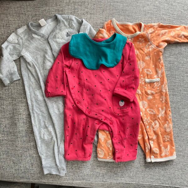 ロンパース カバーオール ベビー ベビー服 長袖 GAP baby combimini