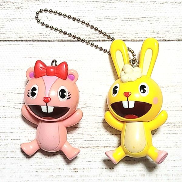 【廃盤品】 ハッピーツリーフレンズ 内臓が飛び出るストラップ 2体セット