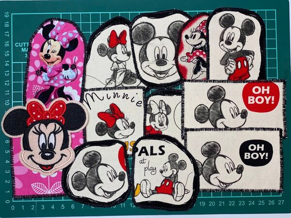 Mickey&Minie13点セット布パッチタグ