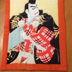 ハンドメイド 歌舞伎柄 タペストリー 縮緬