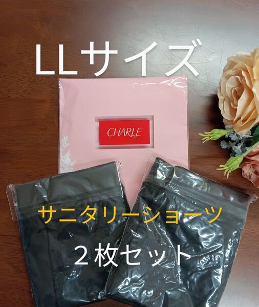 シャルレポケット付きサニタリーショーツブラックLLサイズ2枚セット入荷したて未開封激安!