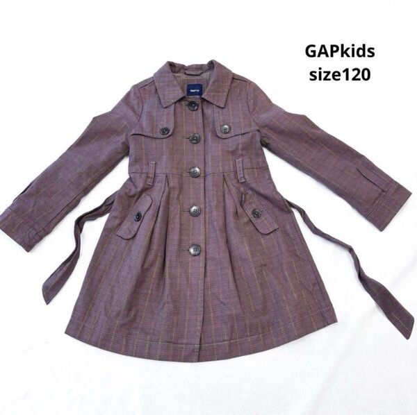 GAPkids タータンチェック トレンチコート 120