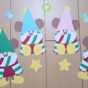 壁面飾り 12月 クリスマス リルリンリン ラミネート可