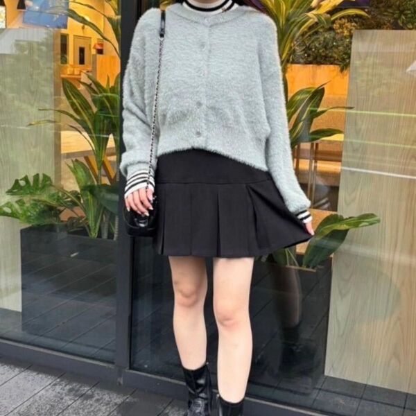 ラメシャギーショートカーディガン