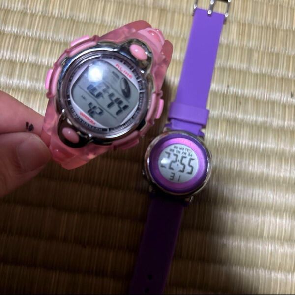 デジタル腕時計2本セット☆レディース!稼働品