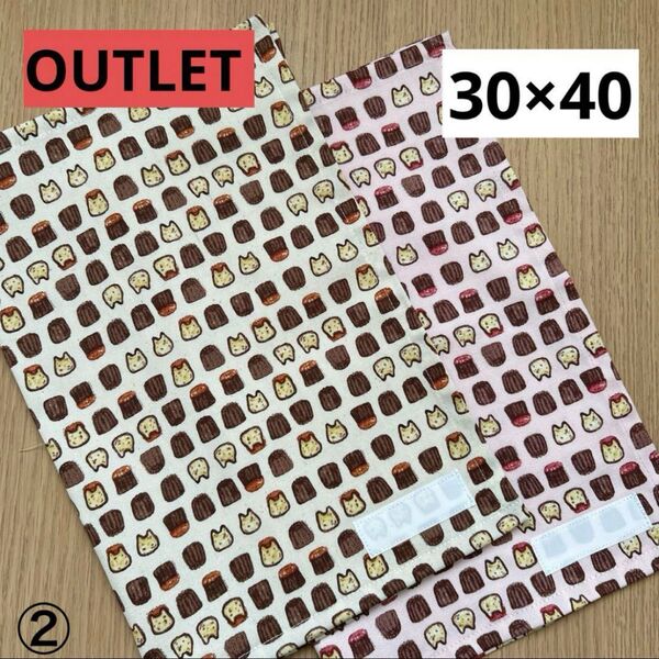 お買い得アウトレットSALE ランチョンマット30×40 2枚セット ネコカヌレ