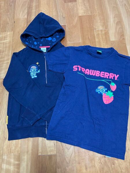 laundryランドリー パーカーXS TシャツS 2枚セット