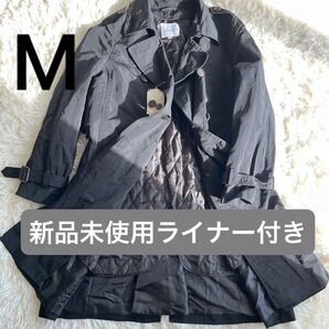 新品未使用 ライナー付き コート ブラック トレンチコートMサイズ M