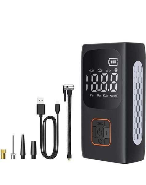 電動 自転車空気入れ 充電式 コードレス 最大圧力150PSI 急速充填 USB充電式 6000mAh