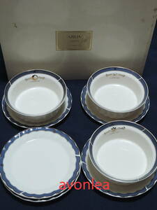 ナルミ シチューセット 3客＆プレート2枚 ファインチャイナ 日本製(深皿/スープ皿/取り皿/鳴海陶器