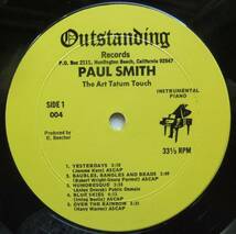 ◆ PAUL SMITH / The Art Tatum Touch ◆ Outstanding 004 ◆ A_画像3