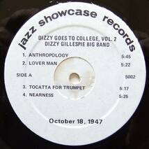 ◆ DIZZY GILLESPIE / Dizzy Goes to College Vol.2 ◆ Jazz Showcase 5002 ◆_画像3
