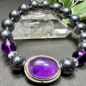 テラヘルツ&アメジストブレス! 健康の石 血液循環良 新陳代謝 愛の石