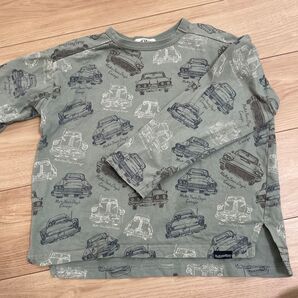 MAKEYOURDAY 長袖Tシャツ 車柄 グリーン