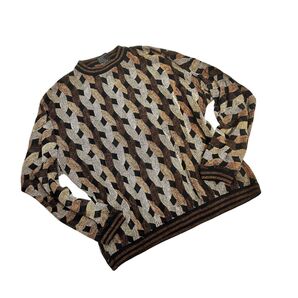 強力推薦!【美品】Bergati size 4XL 希少! 幾何学模様 クージー風ヴィンテージ 激レア! ゆったりサイズ