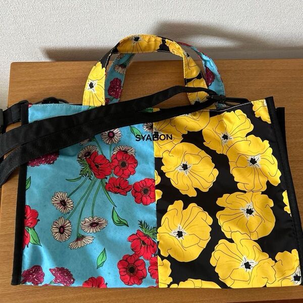 SUSBON トートバッグ シャボン ショルダーバッグブランド 横長 2way 肩掛け SYABON