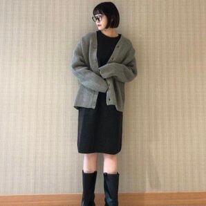 プレミアムラムリブVネックカーディガン ユニクロU