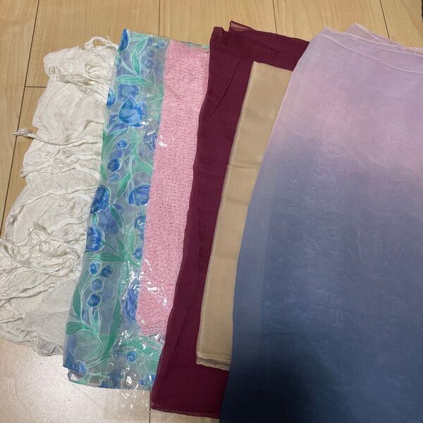 ハンドメイド はぎれレディース★⑦★ ストール 大判 ロングスカーフ ハンカチ まとめ売り