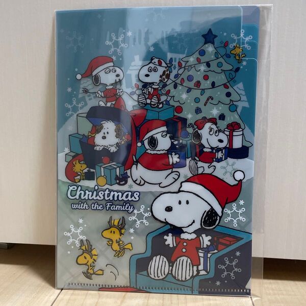 クリアファイルスヌーピータウンChristmaswith ★クリアファイルA5★新品