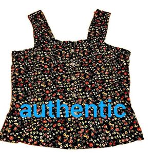 authentic 未使用ヴィンテージ 1994年購入 タンクトップ キャミソール 花柄 トップス オーセンティック 日本製