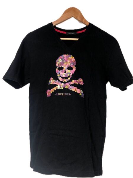 Tシャツ 黒 ラブレス LOVELESS サイズ2 Vネック