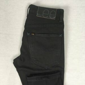 【美品】Lee リー LM9311 日本製 Tight SKINNY JEANS ストレッチブラックデニム パンツ ジーンズ W27