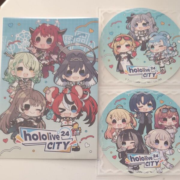 hololiveホロライブシティよみうりランド ポストカード、コースター2枚